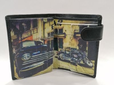 AUTO MOTO PÁNSKÁ KOŽENÁ PENĚŽENKA