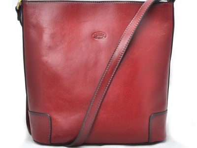 kabelka kožená cross KATANA vínová