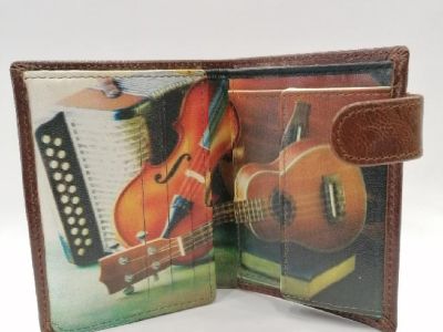 KOŽENÁ PENĚŽENKA KYTARA HOUSLE