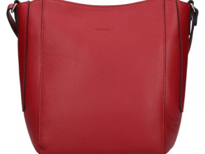KOŽENÁ KABELKA ČERVENÁ CAROL SELWA