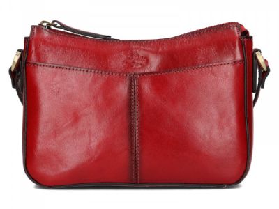 KOŽENÁ DÁMSKÁ KABELKA CROSBODY KATANA MEALLA ČERVENÁ
