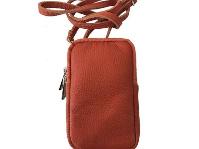 Kožený messenger oranžový