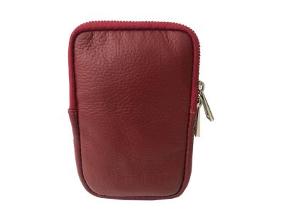 Kožený messenger červený