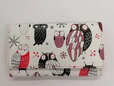 KOŽENÁ PENĚŽENKA S MOTIVEM SOVY