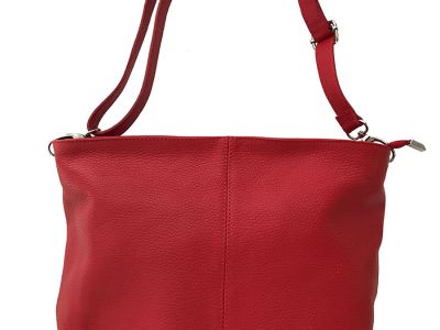 Kožená kabelka Kamila červená